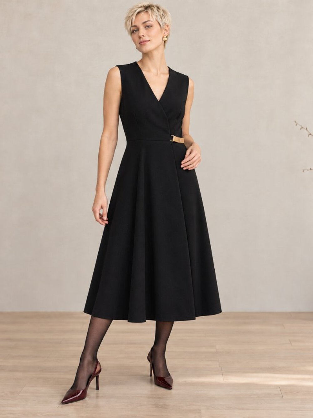 Iris Setlakwe LBD dress cross cut front full zip v-neck SZ 12  EUC